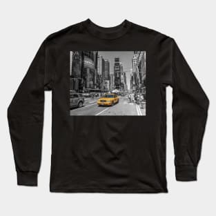 New York, Times Square Taxi Long Sleeve T-Shirt